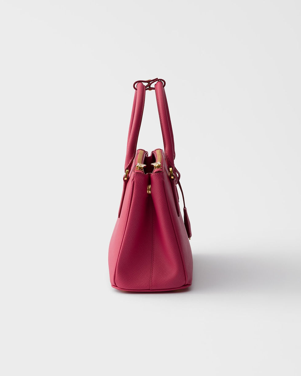 Thumbnail: Prada Galleria small bag in peony pink Saffiano leather – view 5