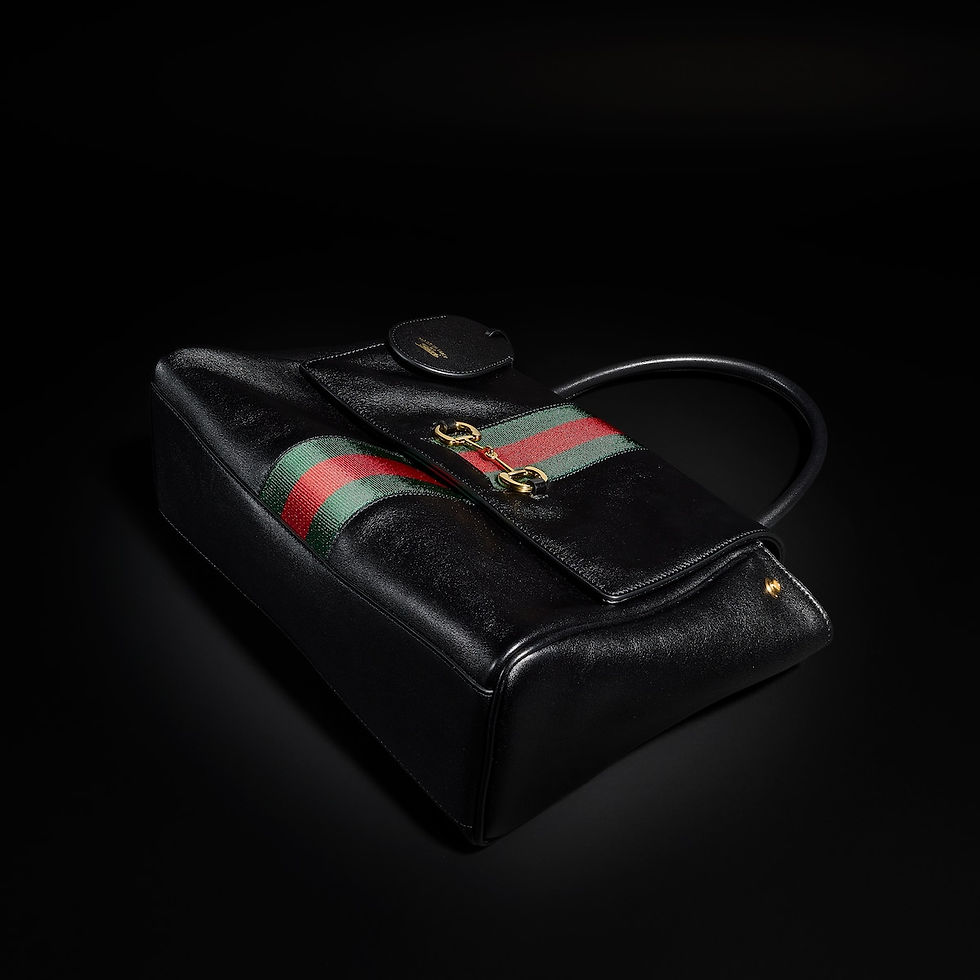 Thumbnail: Gucci Paparazzo medium top handle bag - black leather