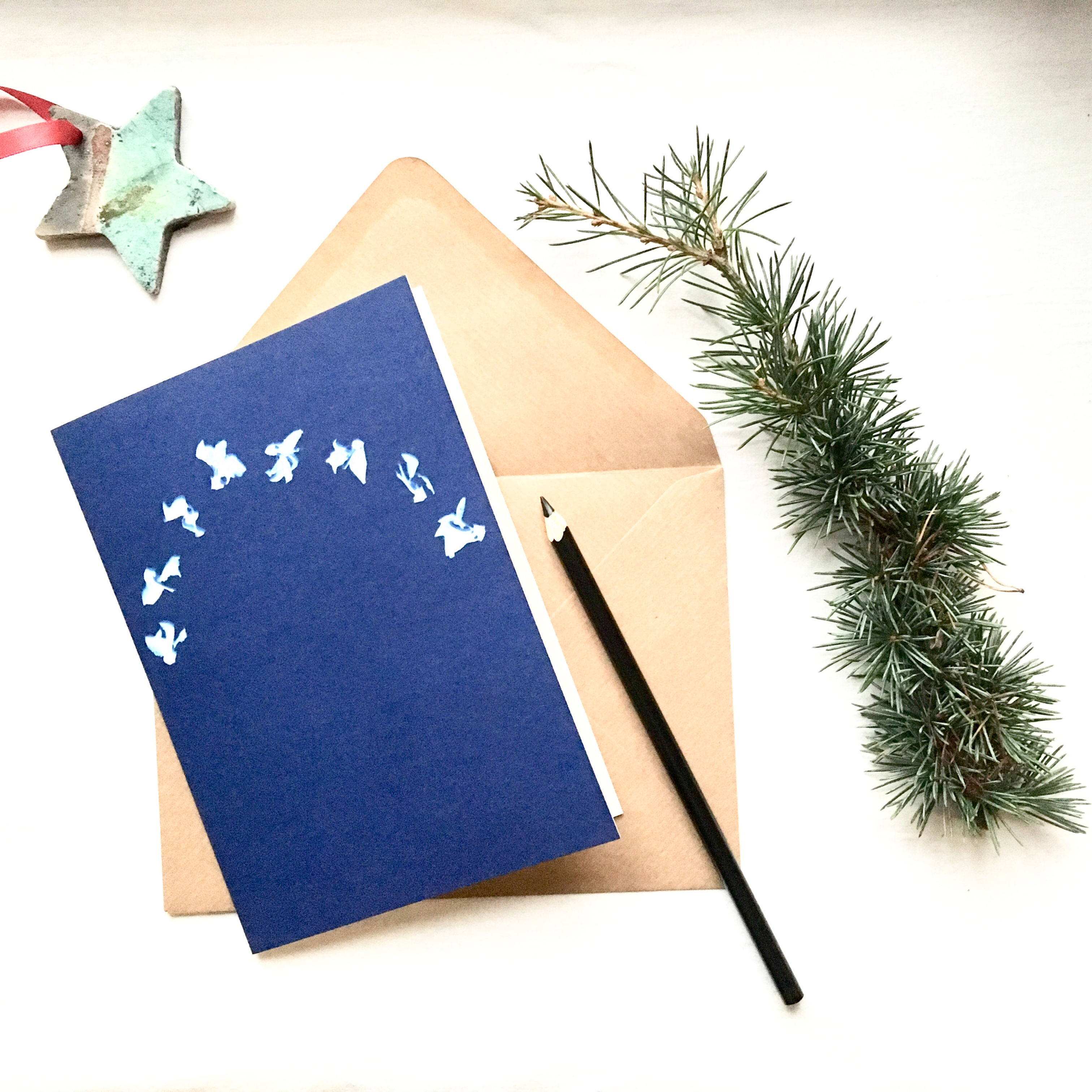 Arc of Flight botanical greeting card 7 x 5 "