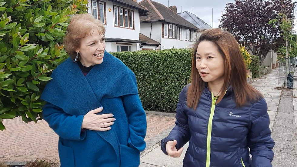 Gaynor & Christie walking