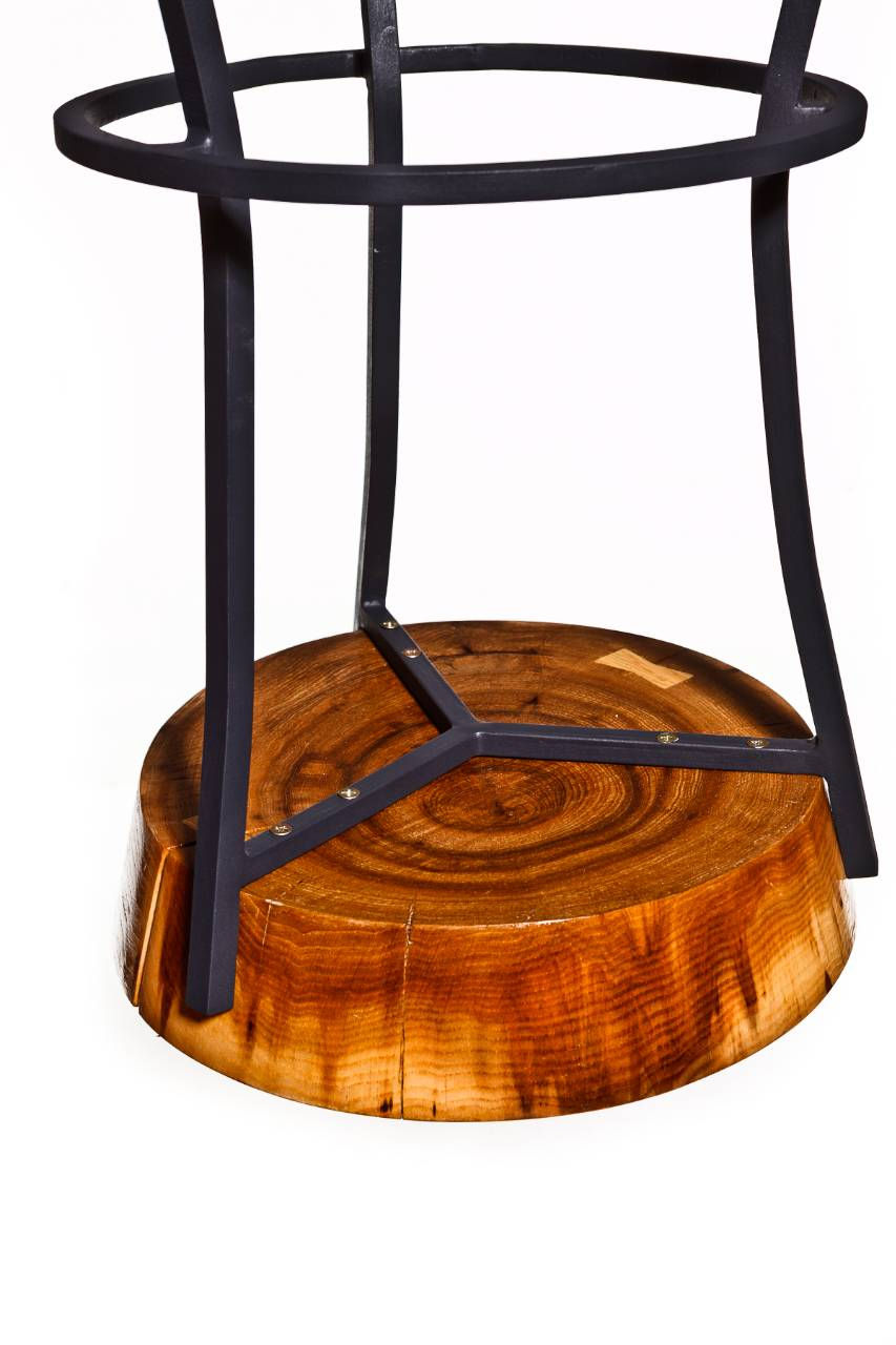Миниатюра: Bar stool "Elegant"/Wood and Metal/ Solid wood