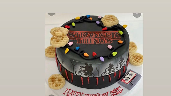 Stranger Things waffles and bike images (not our pic)
