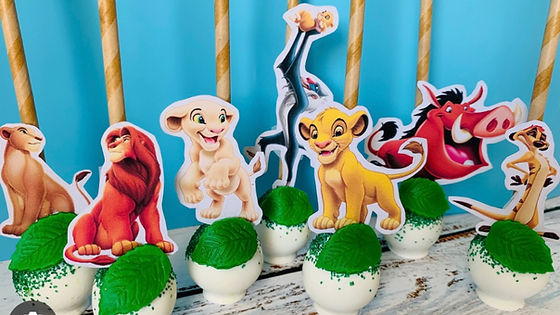 Cake pops with a leaf and green sprinkles (not our pic)