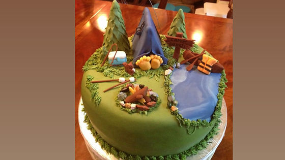 Camping Cake (not our pic)
