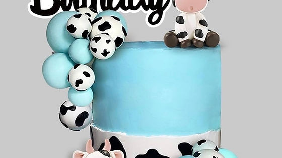 Cow Spot Baby Shower Cake