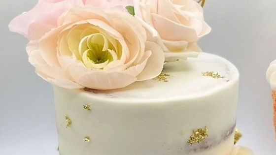 Mother's Day Gold Leaf Naked Cake