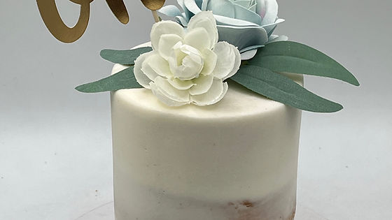 Partially iced one smash caked
