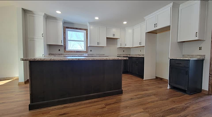 A finished kitchen remodel.