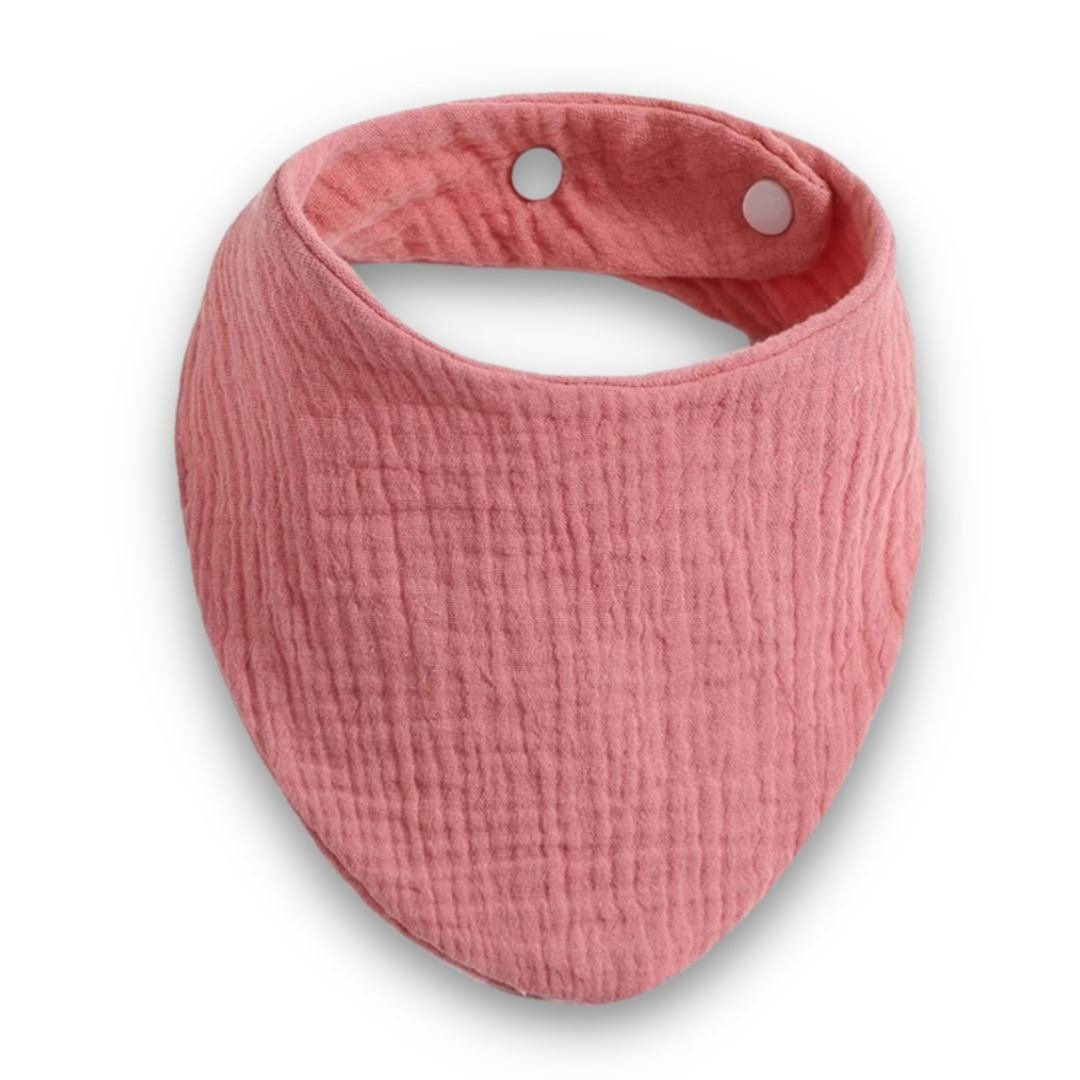 Lätzchen aus Musselin in altrosa von Rammelaartje