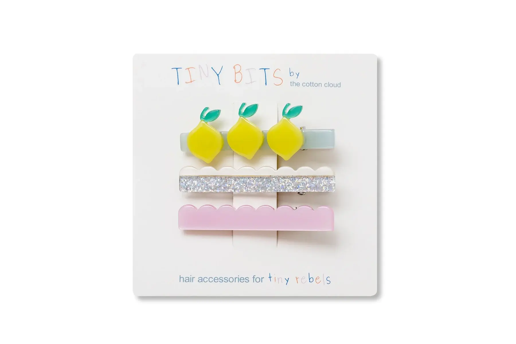 Haarspangen Barrettes 3er Set "Waves Lemon" von The Cotton Cloud
