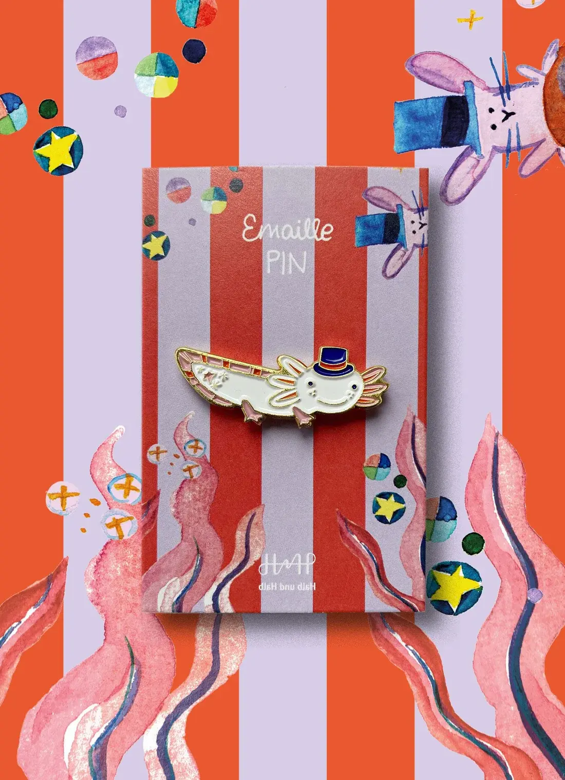 Emaille Pin von Halber Hahn