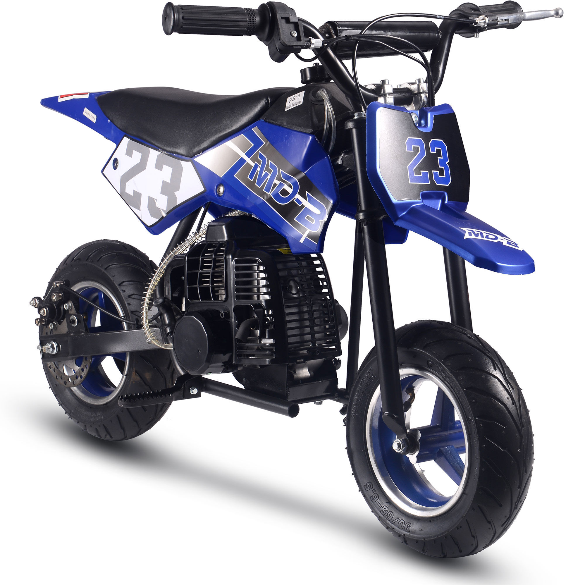 MotoTec Big Supermoto 50cc 2-Stroke Kids Dirt Bike Red