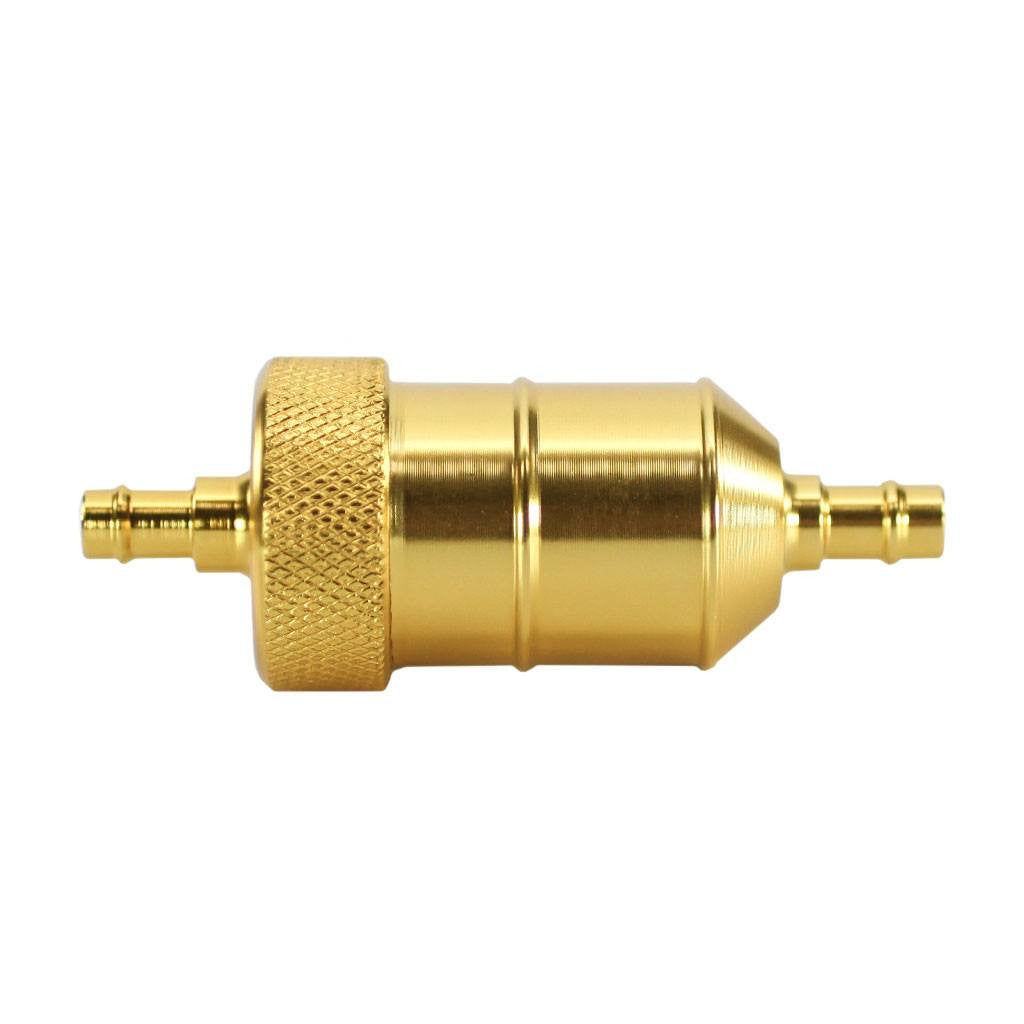 Fuel Filter - 1/4 Inch - Gold Metal CNC