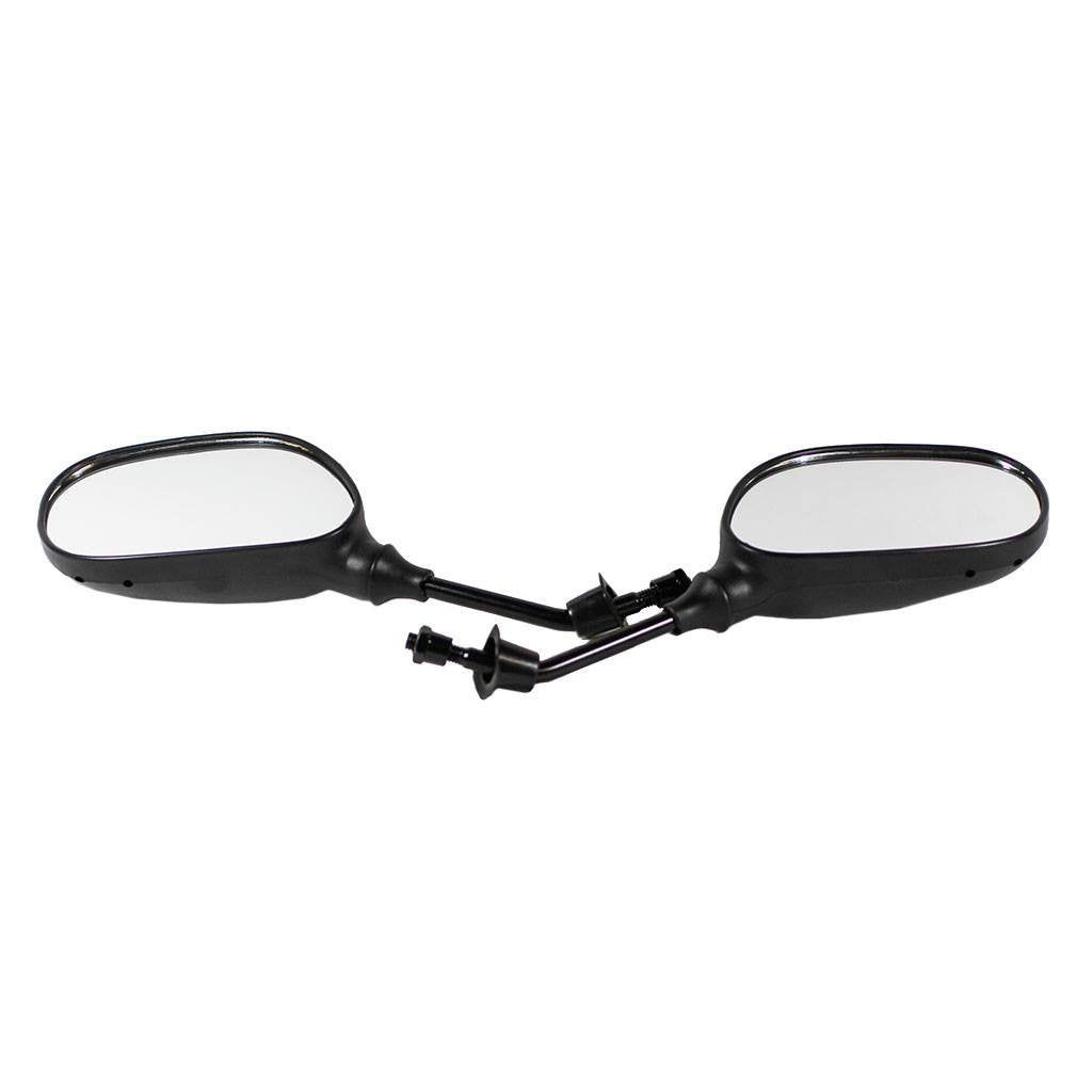 Scooter Rear View Mirror Set - Black - 5.0 Inch Arm - Version 9
