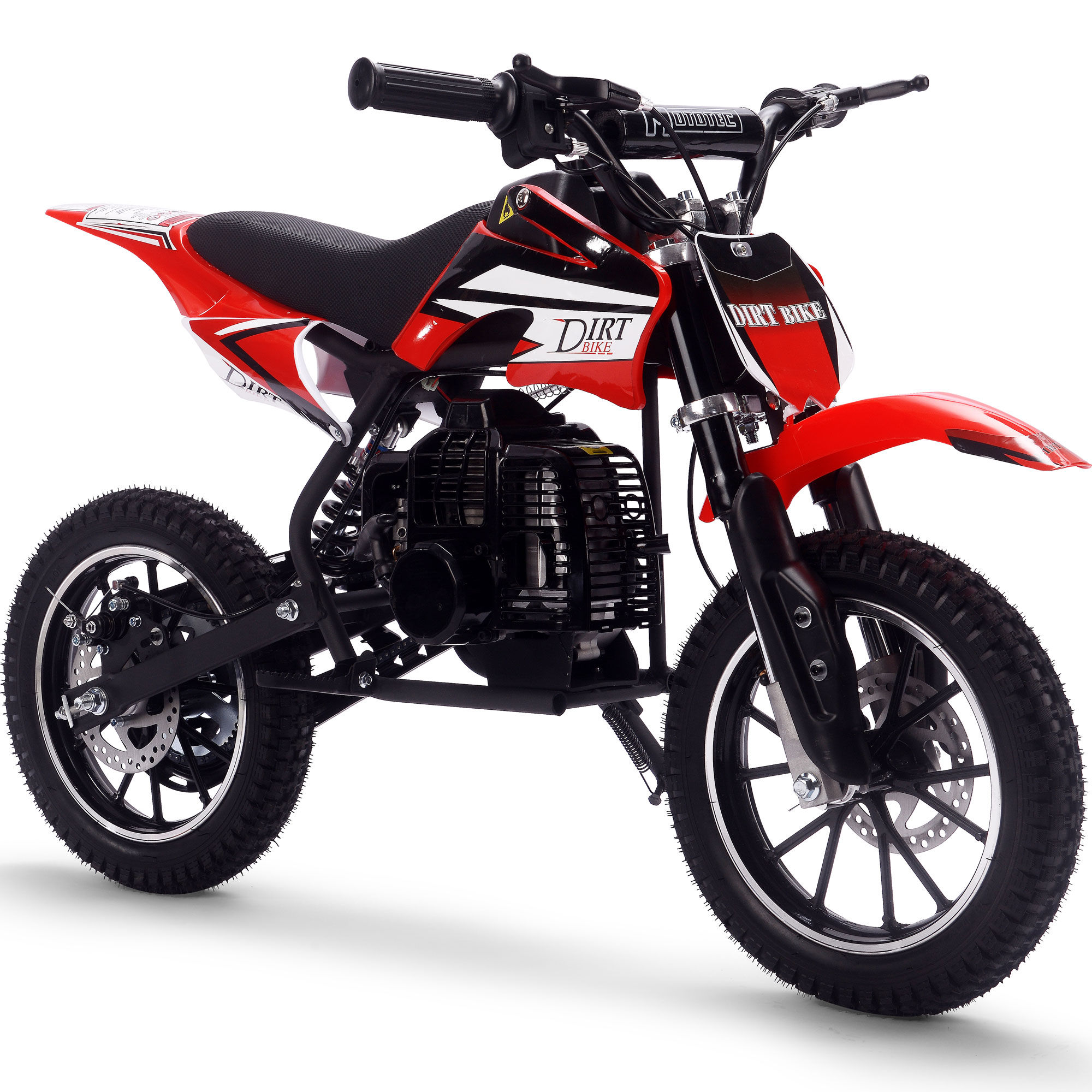 MotoTec Big Alien 50cc 2-Stroke Kids Gas Dirt Bike Black