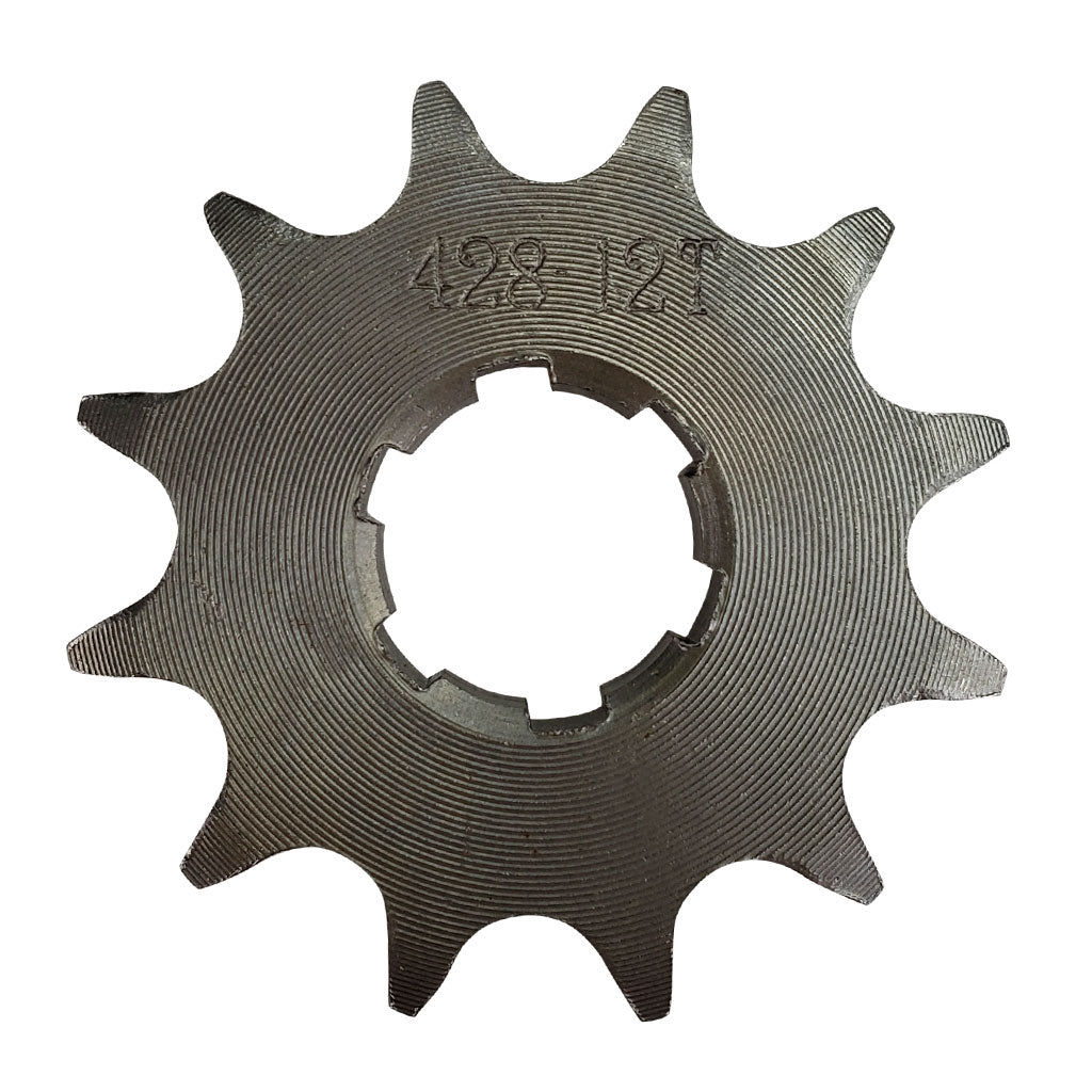 Front Sprocket 428-12 Tooth NO HOLES for 50cc-125cc Engines
