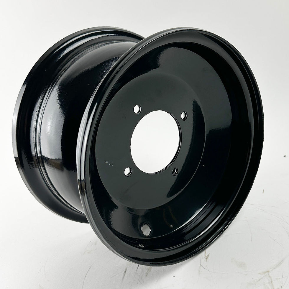Rim 8.0 x 4.75 Inch - 4 Bolt - Shiny Black - Front - Version 61