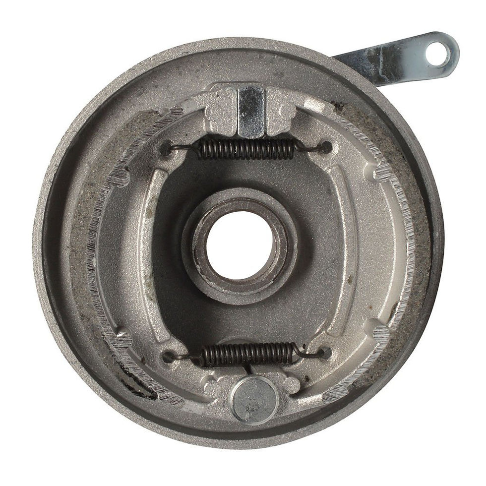 Brake Assy - LEFT - 4.0 Inch Drum with Backing Plate and Shoes - Tao Tao ATA110B