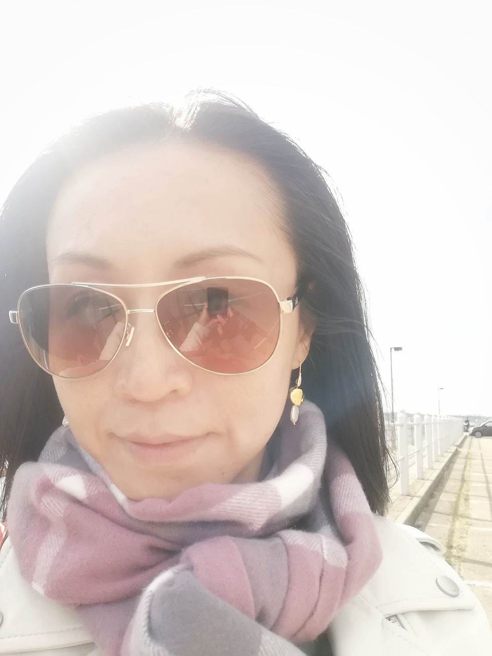 Genuine AAA Freshwater Pearls Gold Plated Shell Loop Earrings