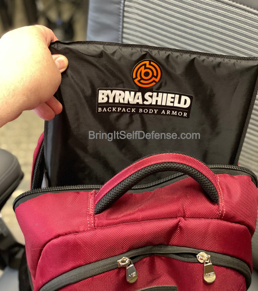 Byrna Shield Backpack Armor Bulletproof BringIt! Self Defense