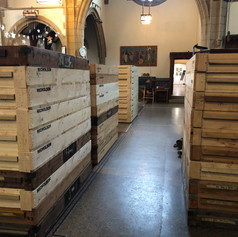 Ready to box up the pipework and transport it to Malvern.