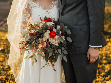 November Boho Wedding at The Farmhouse: B & J