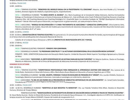 Congreso internacional de terapias ecuestres, desarrollo humano y adiciones