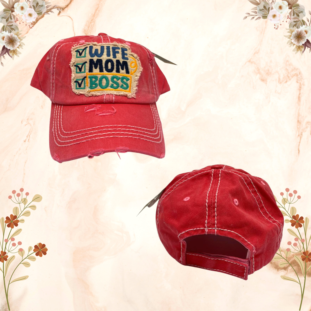 Wife Mom Boss Baseball Cap