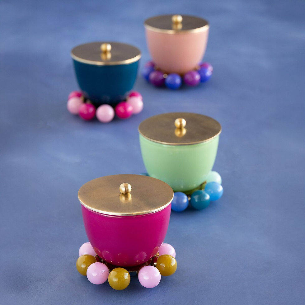 Park Hill SI1386 Candle Couturier, Lg, Lidded Scented Candle, 4 Asst