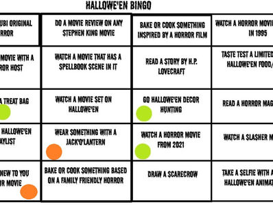 2025 Hallowe'en Adventures part 5: Bingo Card round 2