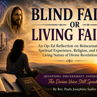 Blind Faith or Living Faith? An Op-Ed Reflection on Reincarnation, Spiritual Experience, Religion, and the Living Nature of Divine Revelation