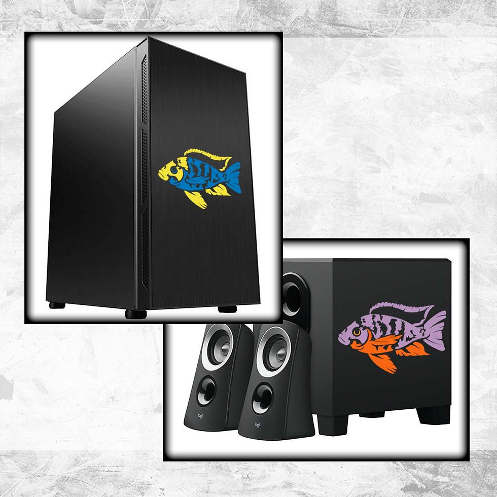 Thumbnail: ORGN - African Cichlid Peacock Fish Animal Pet Vinyl Decal Transfer