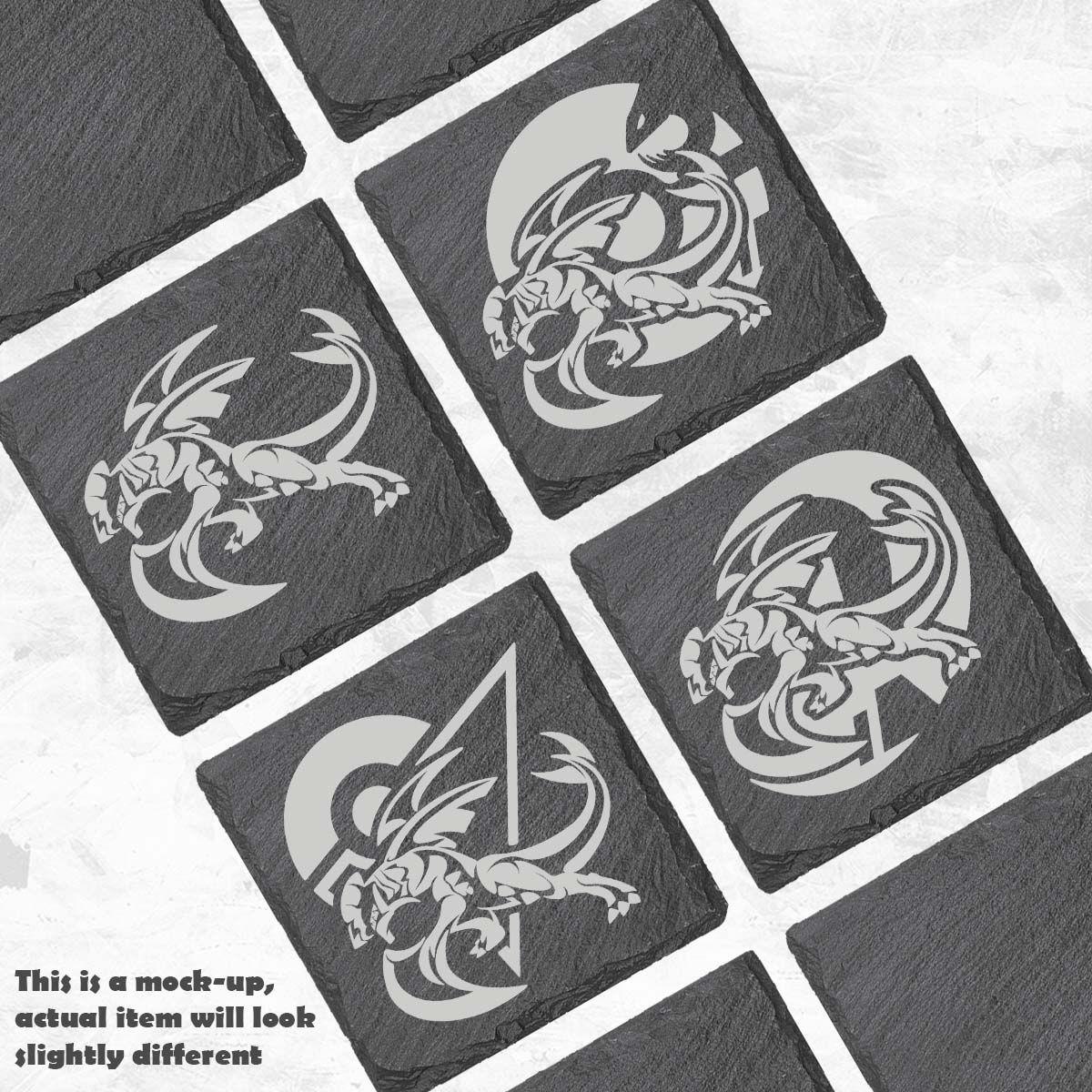 PKM - Mega Garchomp Monster Slate Beverage Coaster