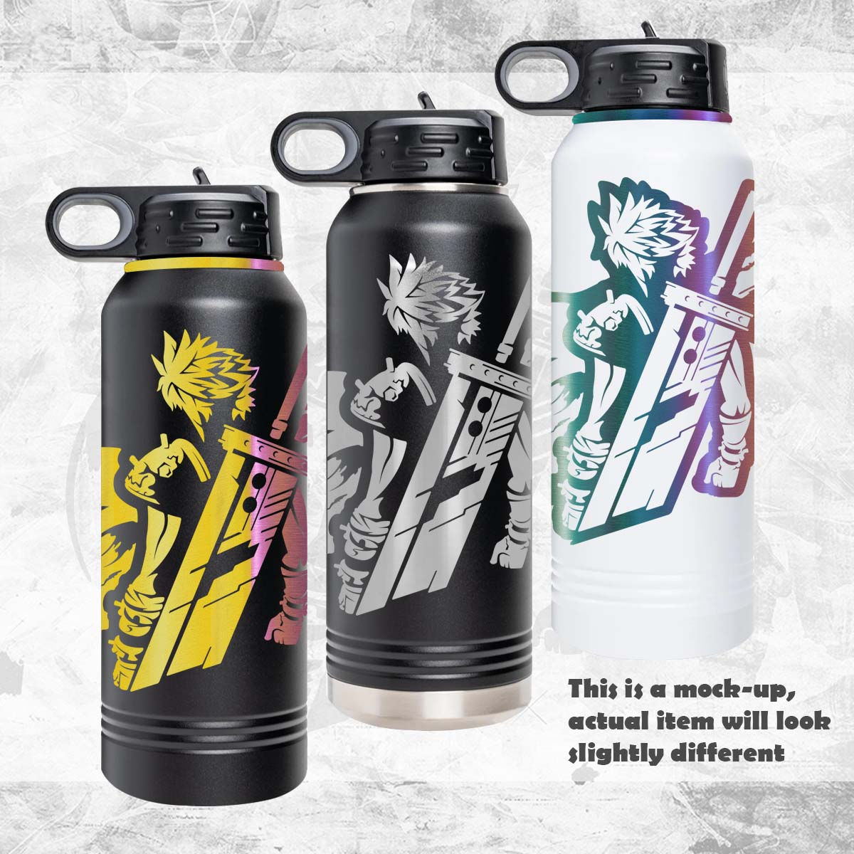 FF - Cloud Strife (Bust) Water Bottle