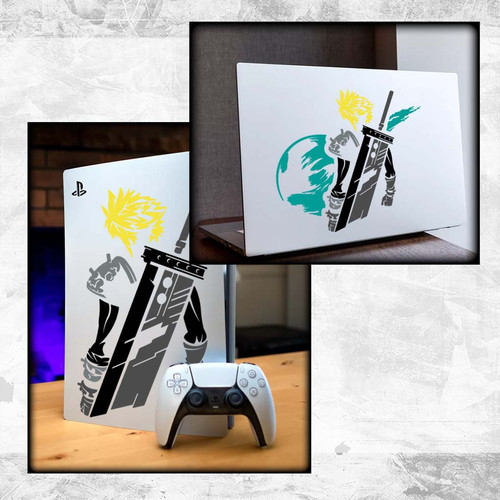 FNF - Cloud Strife (Bust) Vinyl Decal Transfer | Funmono Designs
