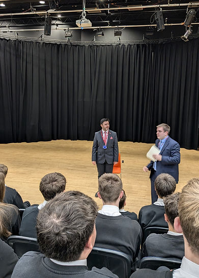 Sadik Al-Hassan MP North Somerset - talks to students.jpg