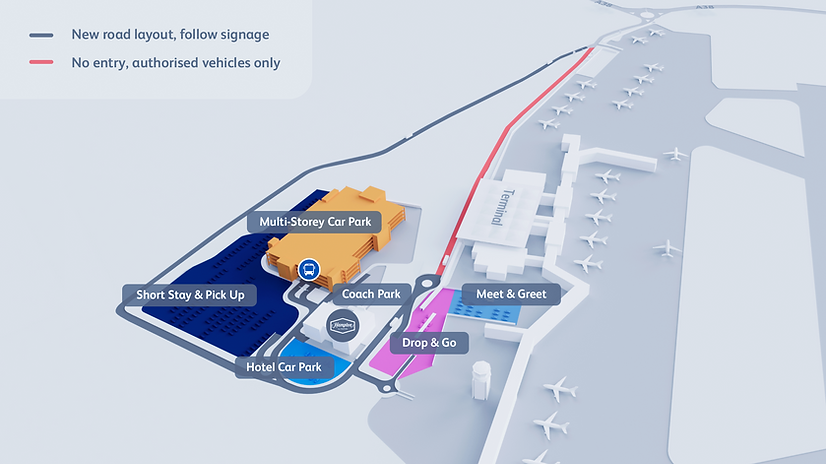 Bristol Airport Northside Road Changes 30 Sept 2024.png