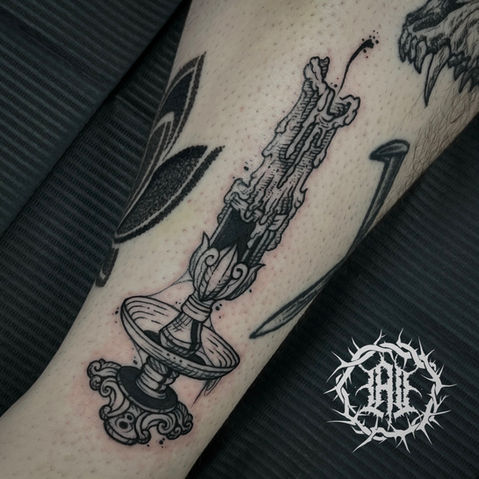 dark art, chicago blackwork, woodcut, engraving tattoo