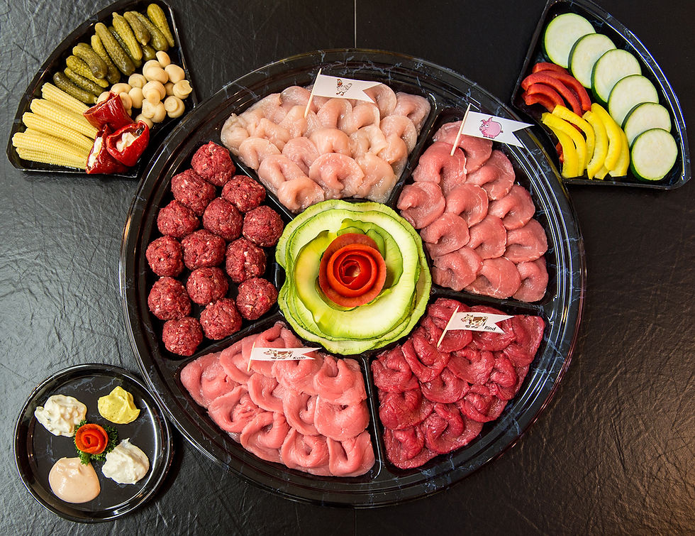 Fondue Chinoise Platte, Fleisch, Festtage