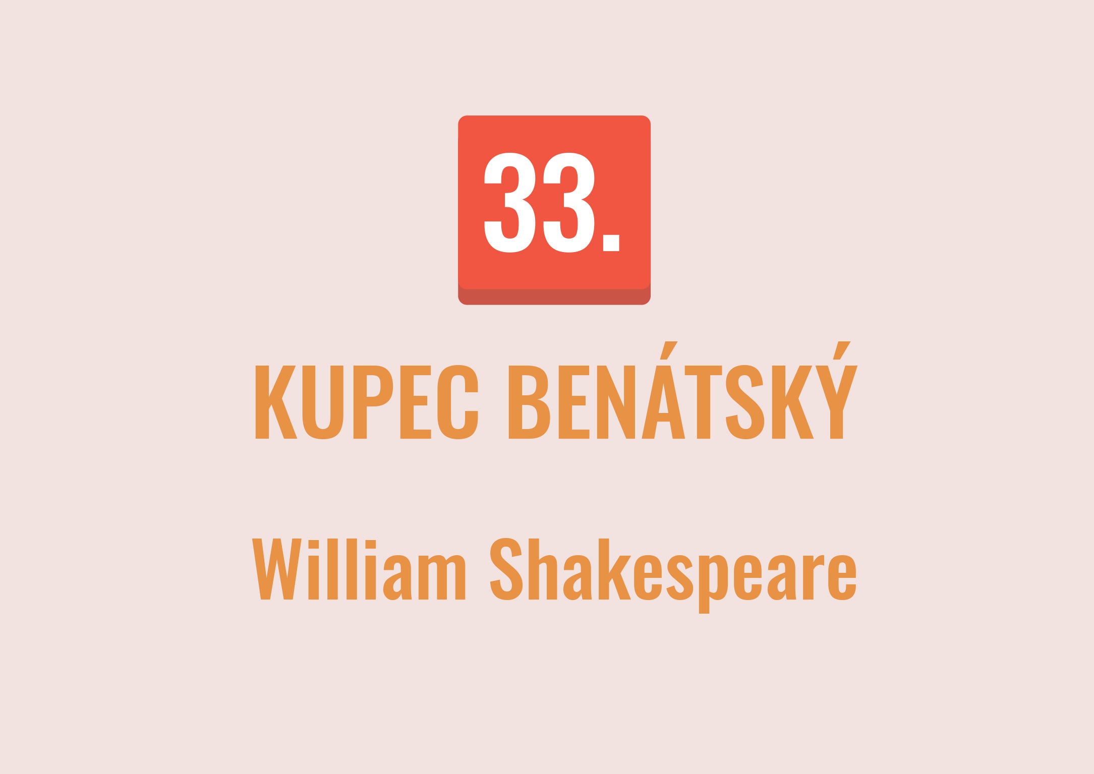Kupec benátský - William Shakespeare