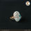 Thumbnail: Solidus, Golden Enamel Ring with Flower Design