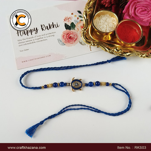 Turtle Evil Eye Rakhi—Unisex Edition | Craft Khazana