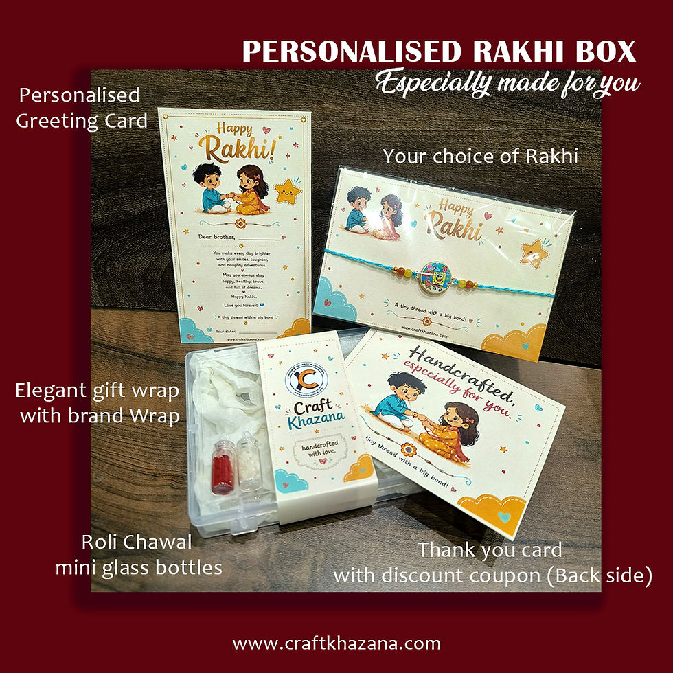 Thumbnail: Personalised kid's rakhi gift box