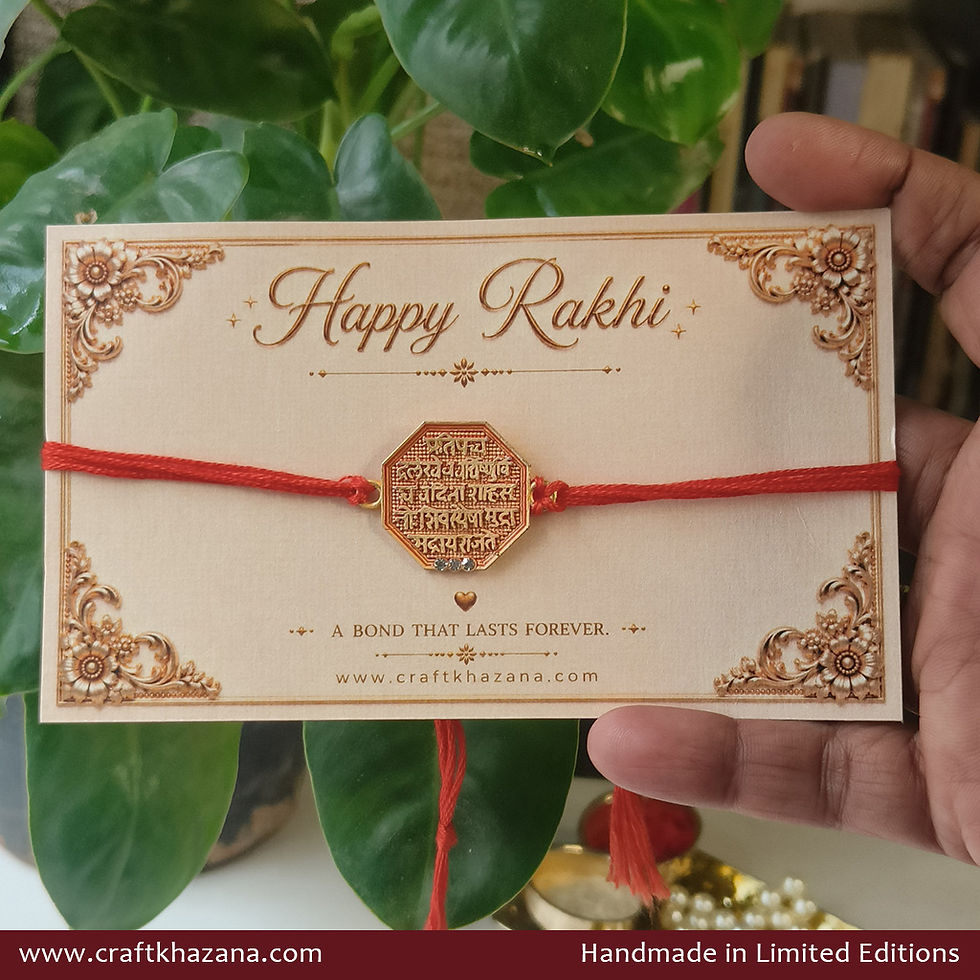 Personalised Shivaji Maharaj Rajmudra Rakhi with Traditional Moli