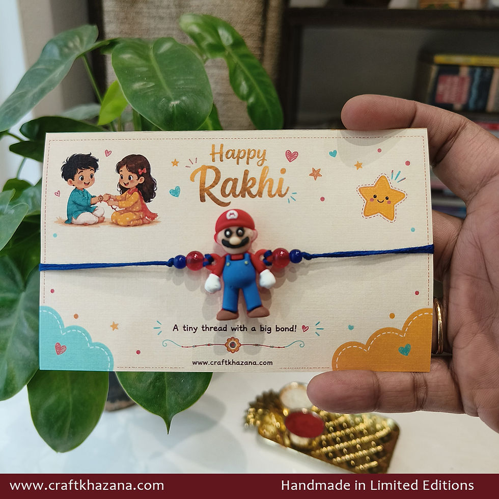 Thumbnail: Handmade Mario Kids Rakhi | Super Mario Cartoon Character Rakhi