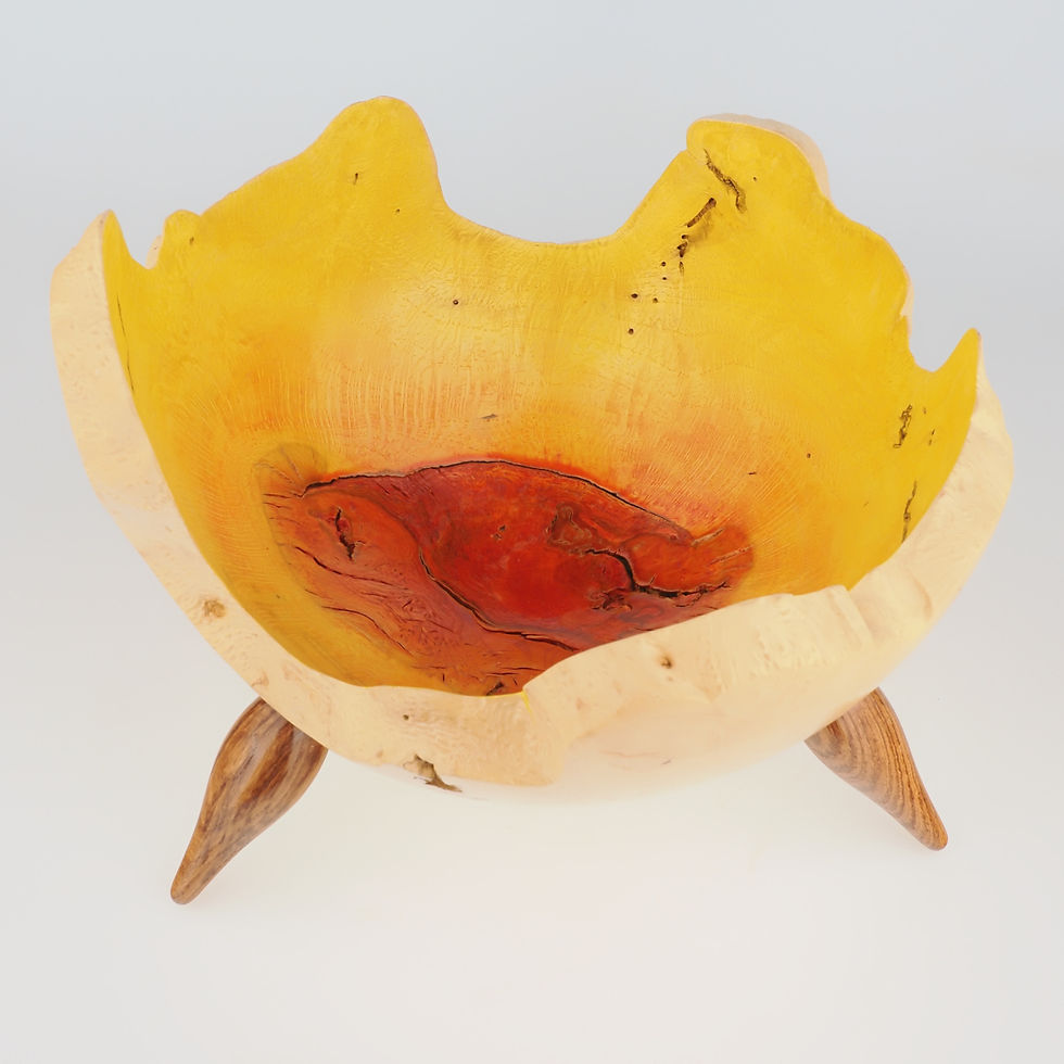 Miniature : «cratère» - coupe en loupe de chêne