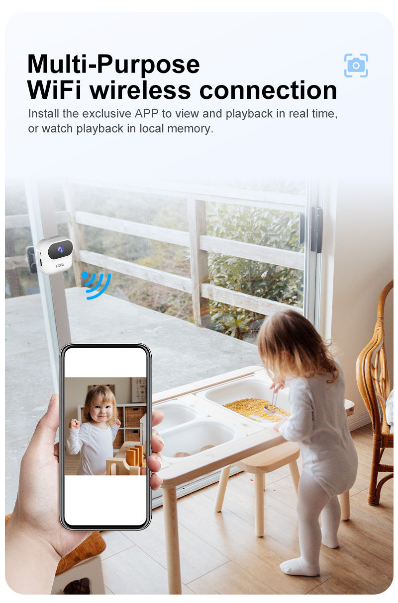 Miniatura: Ourlife HD Mini Camera WiFi Smart Home Security Camera Monitor Camcorders Video 