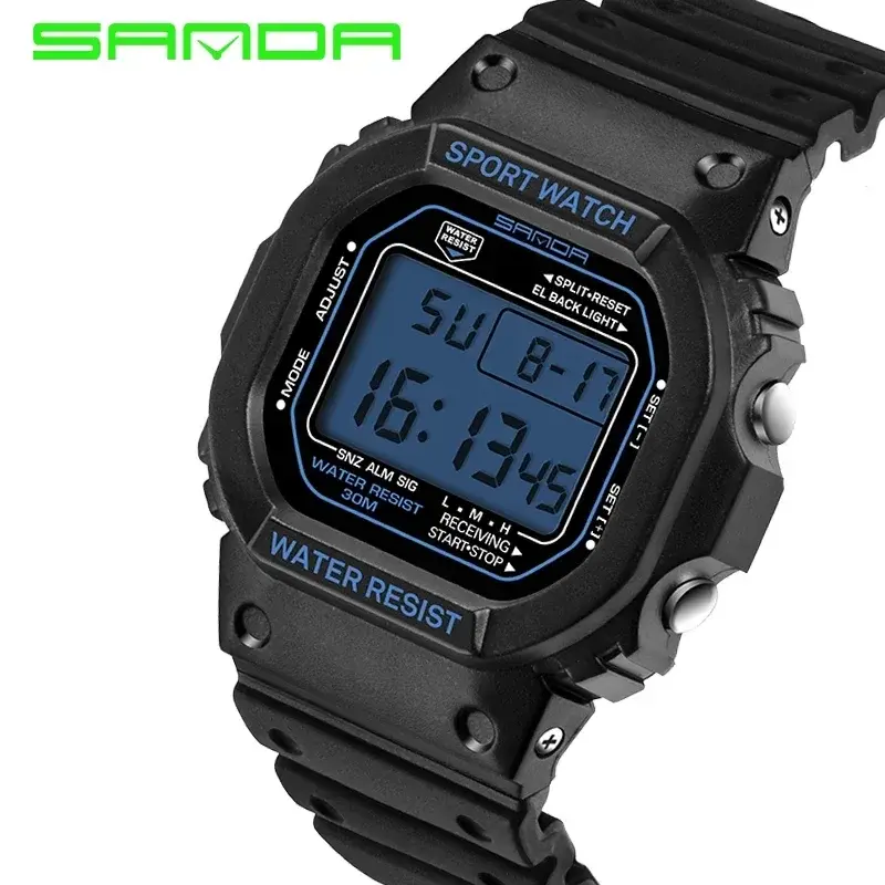 Miniatura: SANDA Digital Watch Men's Ladies Sports Watches Multifunction Alarm Waterproof E