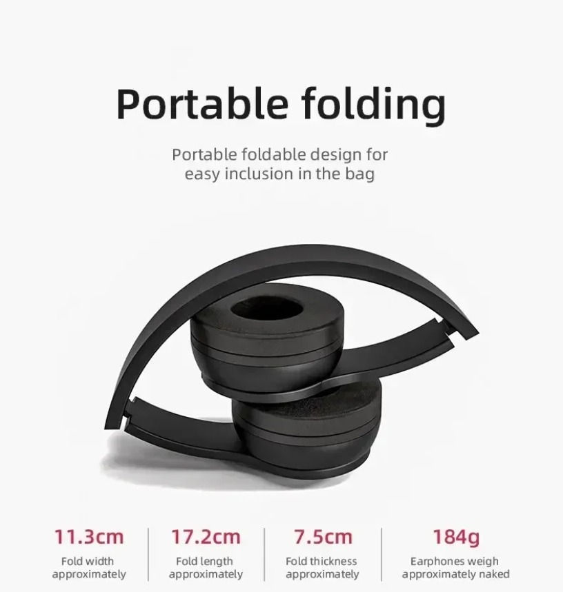 Miniatura: P47 Universally Wireless Bluetooth Noise Cancelling Headphones Gamer Stereo Head