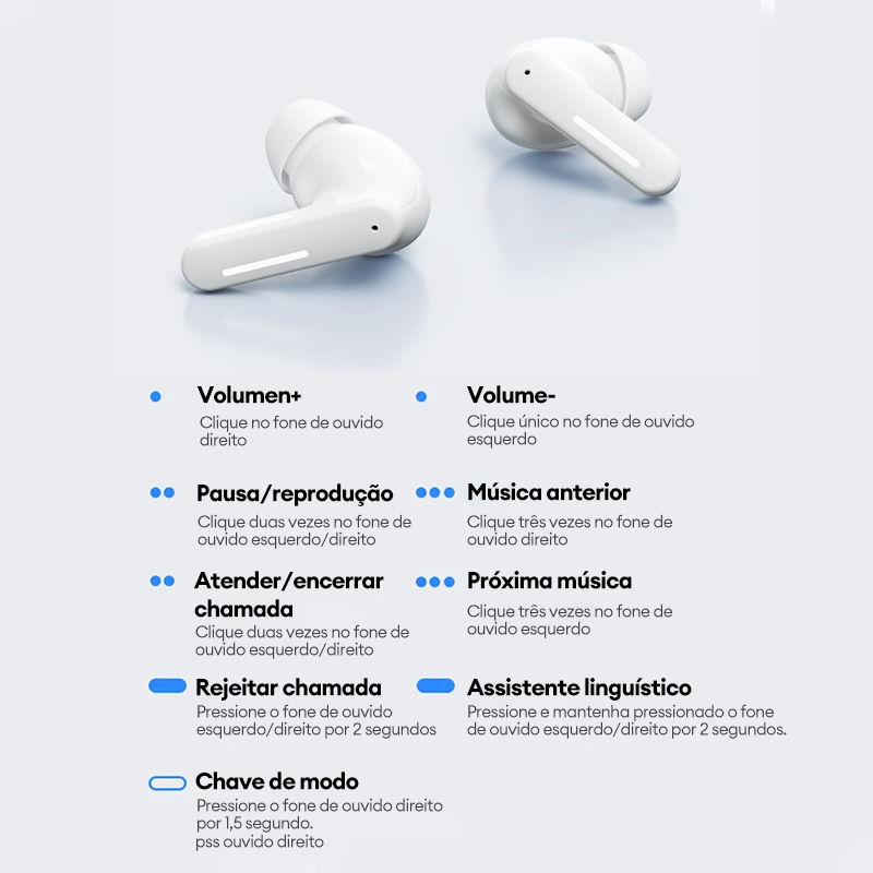 Miniatura: New Lenovo LE209 Wireless Bluetooth Earphone ANC Noise Reduction HiFi Music Blue